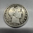 1911-S Barber Half Dollar Actual Coin VF Details Nice Strike REDUCED PRICING