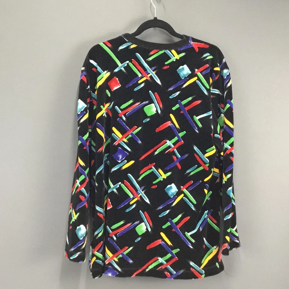 Suéter Vintage Carole Little Pullover Mujer 1X Negro Abstracto Hong Kong Foto 2 de 4