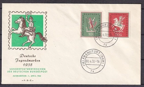 w1923/ Germany Jugend FDC Cover 1958