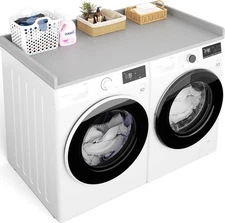 Aheaplus Washer and Dryer Countertop, Laundry Room Organization with Grey 