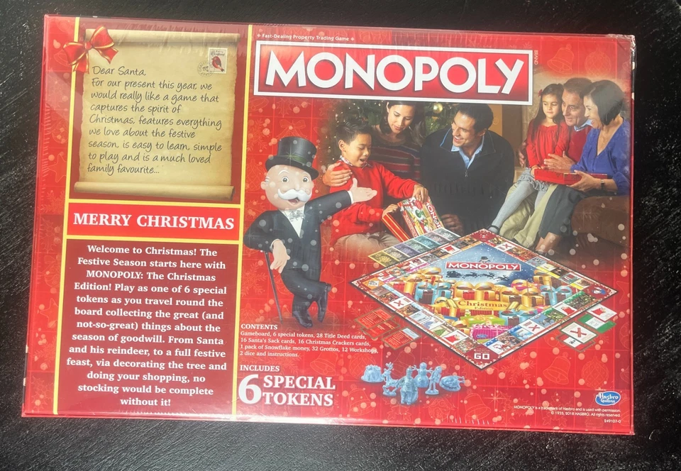 Christmas Monopoly Official Limited Special Edition Festive Family Board Game - Image 4 of 4