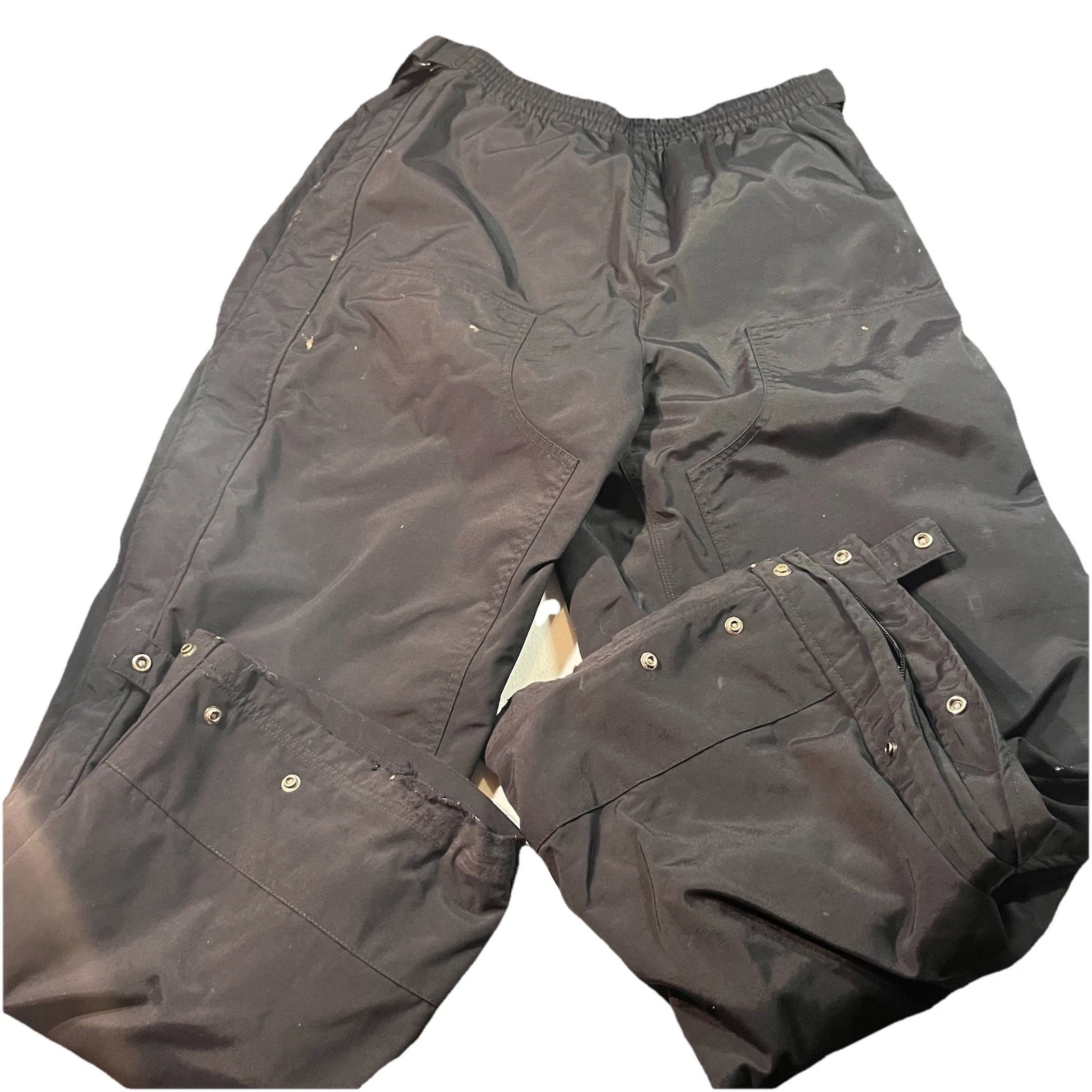 Carhartt Pants Mens Large L Black B216 BLK Shoreline Storm Defender Waterproof