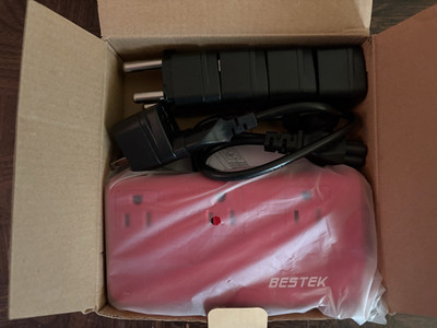 BESTEK 300W TRAVEL ADAPTER & POWER CONVERTER, PREOWNED COMPLETE with BOX, MANUAL