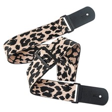 Premium Gitarrengurt Leopard strapazierfähiges Gurtband für Elektro-Akustik-Bass gewebt
