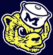 Michigan Wolverines Vintage Logo Sticker 3 Inch Car Ipad Laptop College Football