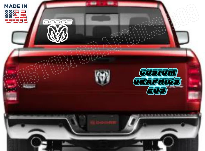 Calcomanía de vinilo con logotipo de camión RAM exterior ORACAL 651 impermeable gráfico de ventana de coche Foto 4 de 4