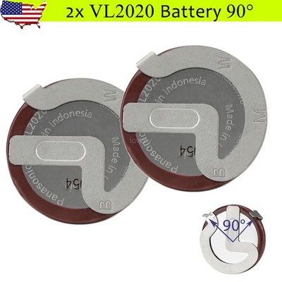 2 Rechargeable Battery VL2020 90° for BMW E39 E46 E60 E90 E92 X3 X5 Z4 Key Fob