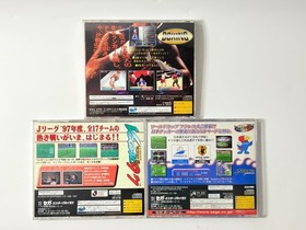 Lot of 3 Sega Saturn Sports Games Boxing J-League Victory Goal World Cup 98 CIB