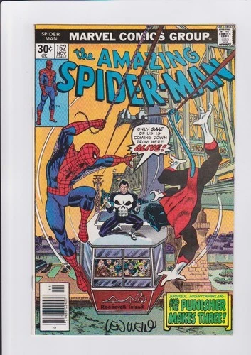 Amazing Spider-Man #162, 1976 1st Jigsaw Newsstand Signed Len Wein w/ COA VF/NM