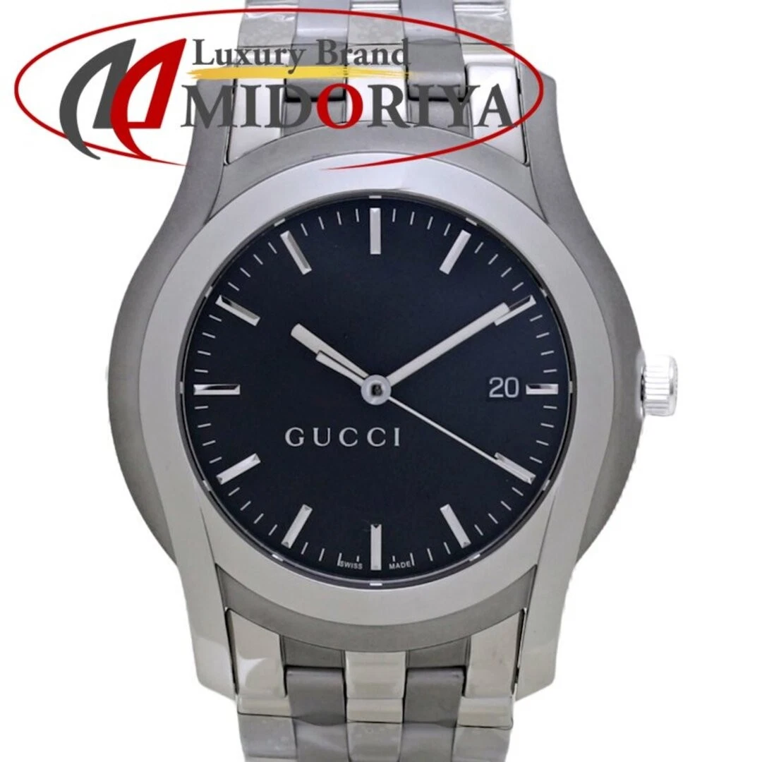 7-3301 GUCCI 5500 XLクォーツ腕時計 ブラック 7-3301 GUCCI 5500 XLクォーツ腕時計 ブラック V118450051 安