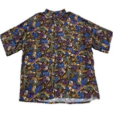 Vintage 90s Pierre Cardin Men s XL Abstract Print Rayon Button Up Shirt Korea