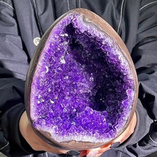 6.98lb A+ Natural Rare Uruguayan amethyst dragon egg cave decoration