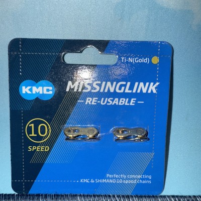 KMC MissingLink 10R wiederverwendbar 10x Gang Fahrrad Bike Ti-Ni Gold 2 Paar