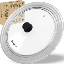 13-14-15 in Universal Pan Lid, Extra Large Stainless Steel Pot Lid for Pots, Pan