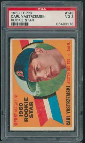 1960 Topps #148 Carl Yastrzemski PSA 3 VG Boston Red Sox HOF Rookie Card RC C2