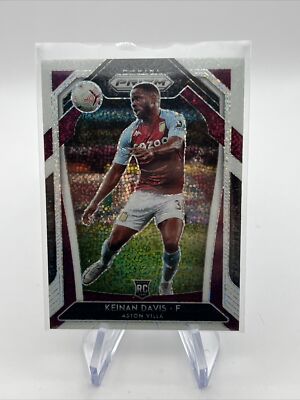 Keinan Davis RC 2020-2021 Panini Prizm Premier Rookie White Sparkle Aston Villa