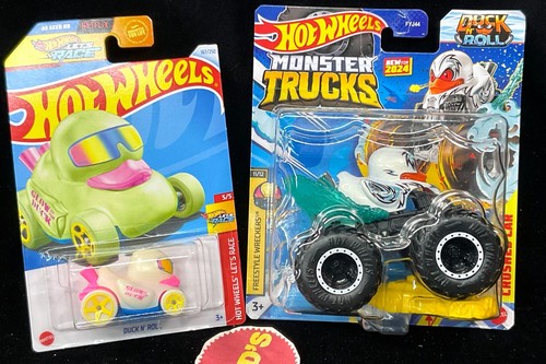 Hot Wheels, 2024 Glow (in Dark) Duck DUCK N' ROLL& Monster Truck Duck White 2X