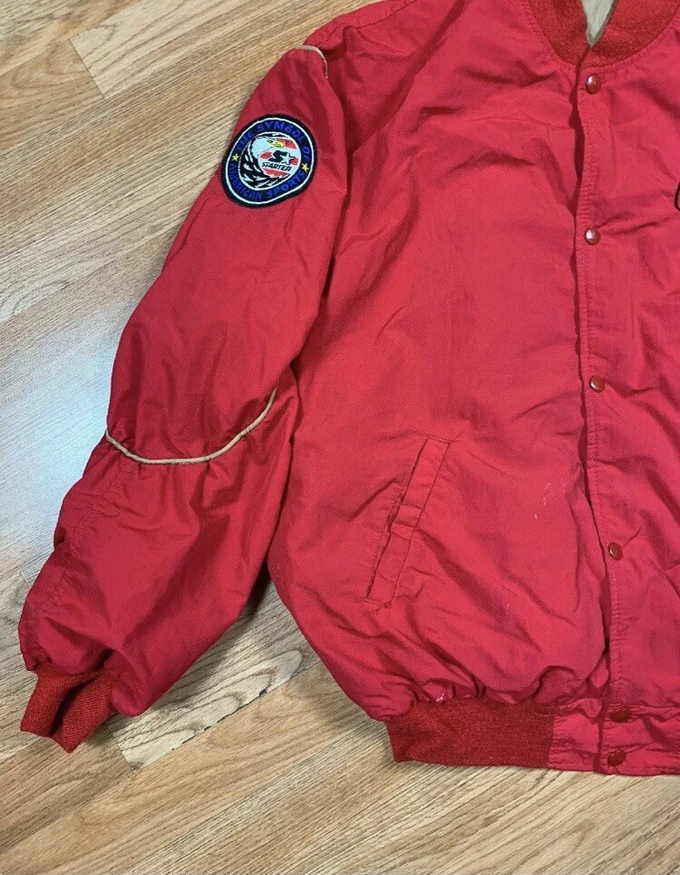 VTG Starter Pro Line San Francisco 49ers NFL Bomber Jacket Men's SZ XL Red Rare - Image 2 of 4