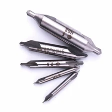 5pcs HSS Center Drill Bit 60 Degree Combined Countersink Spotting Drill Bits Set