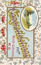 North Cohocton New York Congratulations From scenic view antique pc Y12077
