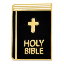 PinMart's Holy Bible Religious Cross Enamel Lapel Pin