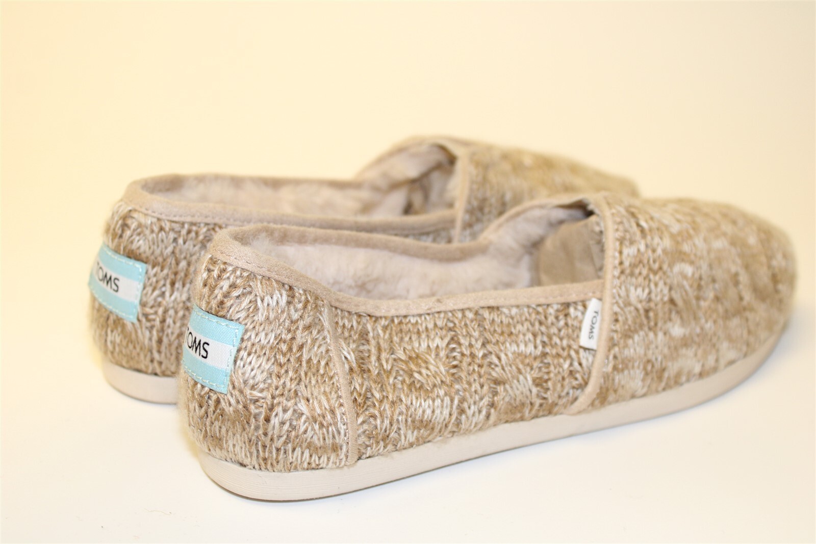 TOMS Size 6 Womens Alpargata Loafers NWD Sahara Chunky Cable Knit Shoes 10018904