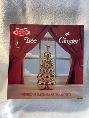RARE RETRO vintage CLUSTER COBY U.SA. TableTopTree XMAS Ornament Decor