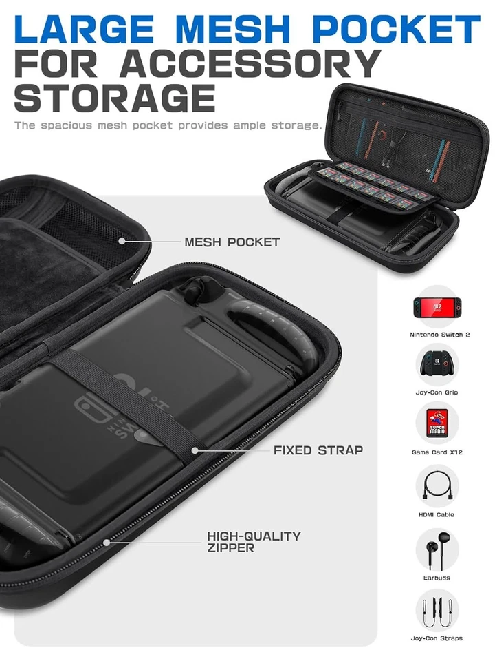 i-Blason Carrying Case for Nintendo Switch 2/1/OLED Waterproof Travel Case Shell - Image 2 of 4