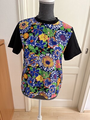 Verkaufe TShirt ,Grösse36, Von MSGM, Vorn Bunt 100% Seide, Rücken Schwarz
