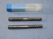 USED SGS 1/4″ Diam 3 Flute Carbide Square End Mills 1" LOC 2-1/2" OAL