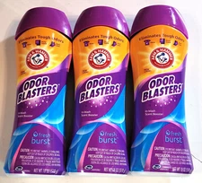 Lot Of 3 Arm & Hammer Odor Blasters In-Wash Scent Booster Fresh Burst 18 oz Ea.