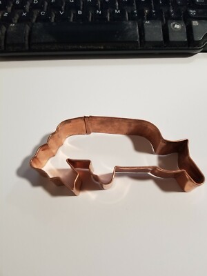 Never Used - Crate And Barrel Copper Cookie Cutter - Buffalo 5''