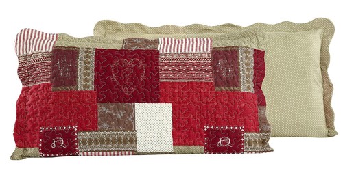 Brilliant Sunshine Burgundy Heart Love, Floral and Lace Patchwork, 3-Piece Qu... - Picture 7 of 7