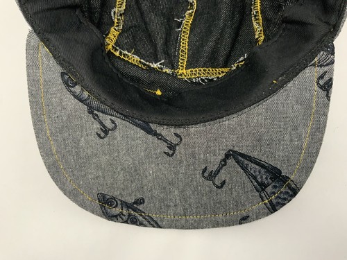 Keef Company Hat 5-Panel Fishing Lure Design Leather Strap USA Excellent - Picture 10 of 15
