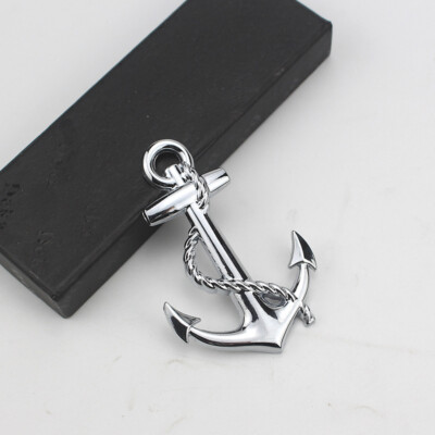 1pcs 3D Boat Anchor Car Badge Emblem Boat Sticker Metal Car Styling (chrome)