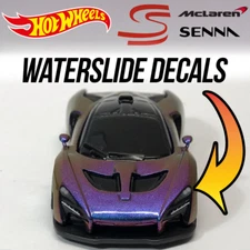 1/64 Scale MCLAREN SENNA Custom Waterslide Decals Headlight Taillight for Hot