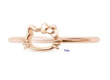 U-Treasure Hello Kitty Sanrio Bague 14k or Rose Japon Kawaii Cute Cadeau Neuf F/