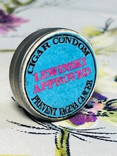 Monica Lewinsky Approved Cigar Condom Tin Naughty President Clinton Novelty Joke