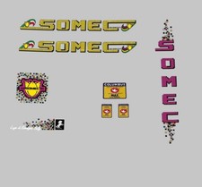 Somec Decalcomanie, Adesivi per Bicicletta - Giallo e Viola n.104