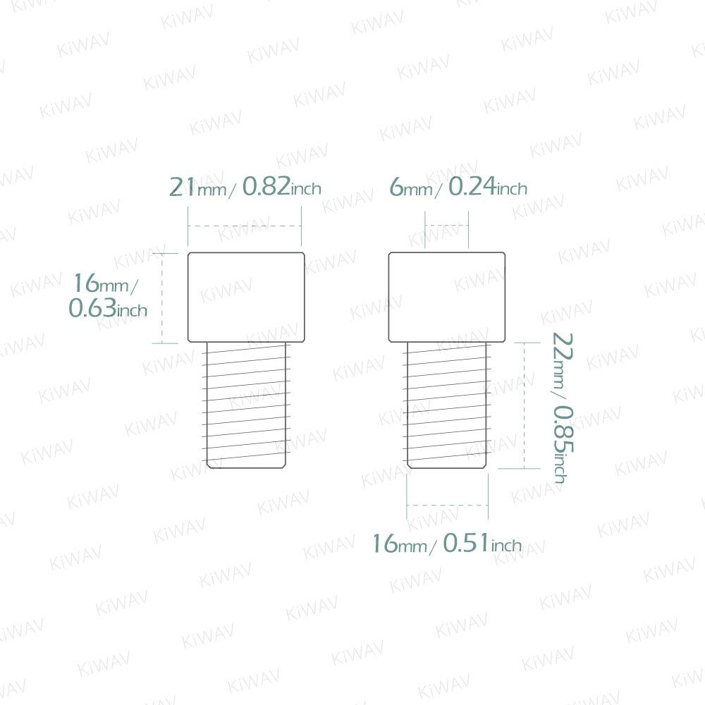VAWiK Motorcycle Bar End Adapters Black Aluminum fits Yamaha XJR400 XJ