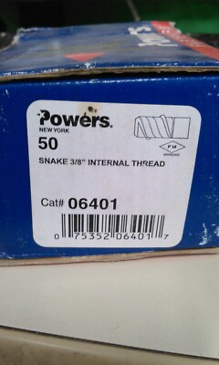 POWERS 06401, SNAKE 3/8'' INTERNAL THREAD WITH INSTALL TOOL, BOX OF 50