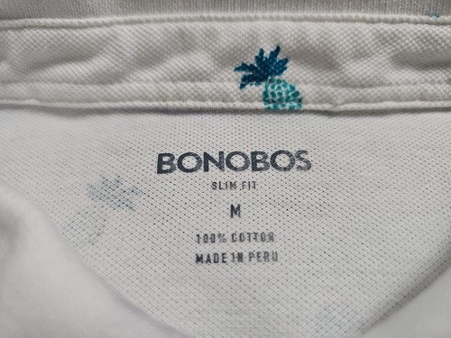 Bonobos Slim Fit Festival Of Green Pineapples S/S Polo/Golf Hawaiian Shirt SZ M - Picture 6 of 10