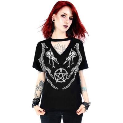 Restyle Witchy Pagan Top - Geweih - Gothic Pagan Choker Top