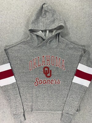Oklahoma Sooners Campus Hoodie Sweatshirt (Women's Small) Gray