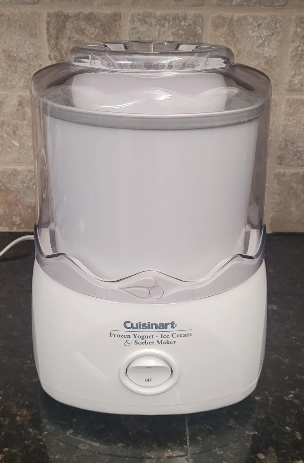 CUISINART FROZEN YOGURT ICE CREAM & SORBET MAKER ICE-20 MAKES 1.5 QT. (L) Nice
Opens in a new window