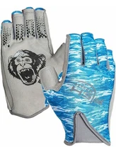 Fish Monkey - Performance Fishing Gloves - Pro 365 Guide Glove - L- BLUE   |