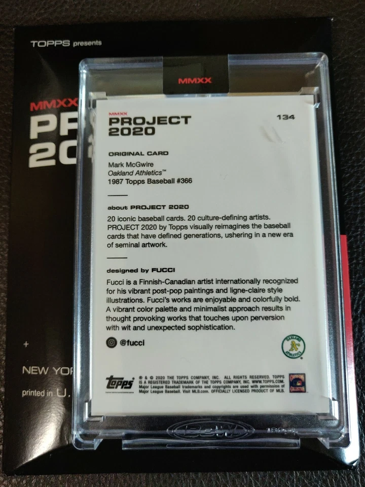 Topps Project 2020 Mark McGwire by Fucci #134 PR 5,092 - Image 2 of 4