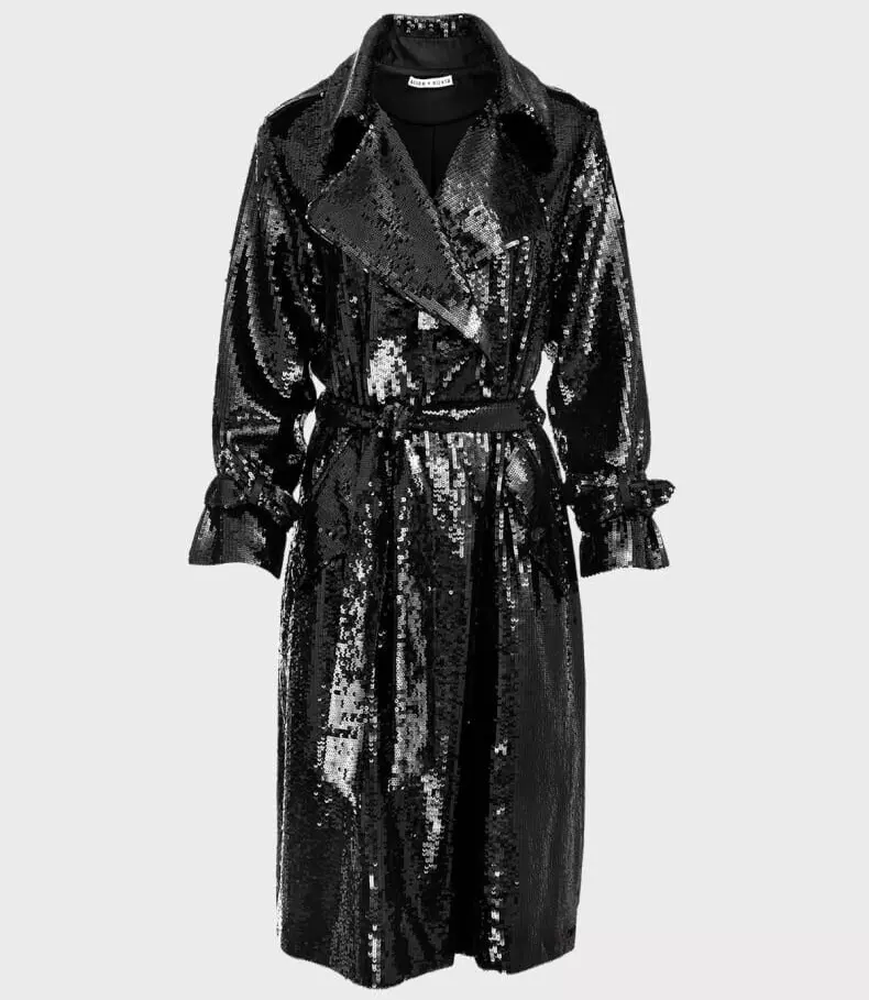 Sequin trench best sale coat