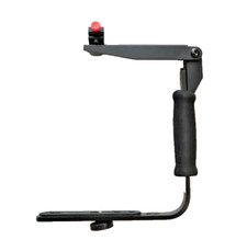 Adjustable Camera C Bracket Mount with Grip C-Bracket Flash Cold Shoe Mount