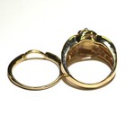 14k yellow gold 1.30ct diamond Illusion Head engagement ring wedding band 11g  — photo 6